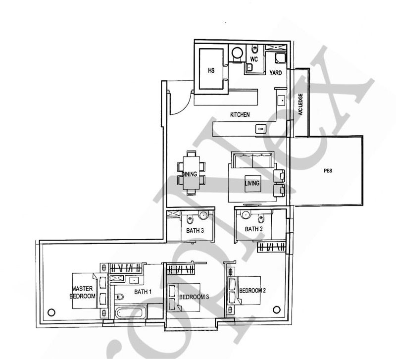 Reflections at Keppel Bay Condominium For Sale, $2,990,000, 3 Bed 3 Bath 1,668 sqft $1,793.00 psf