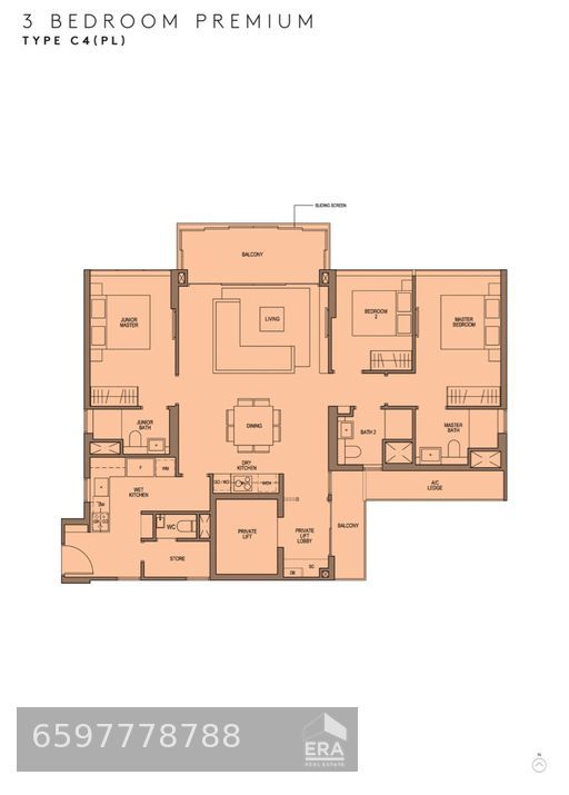 3 Room 3 Bath Private Lift Near Spore River 1 Km River Valley Pri Sch!