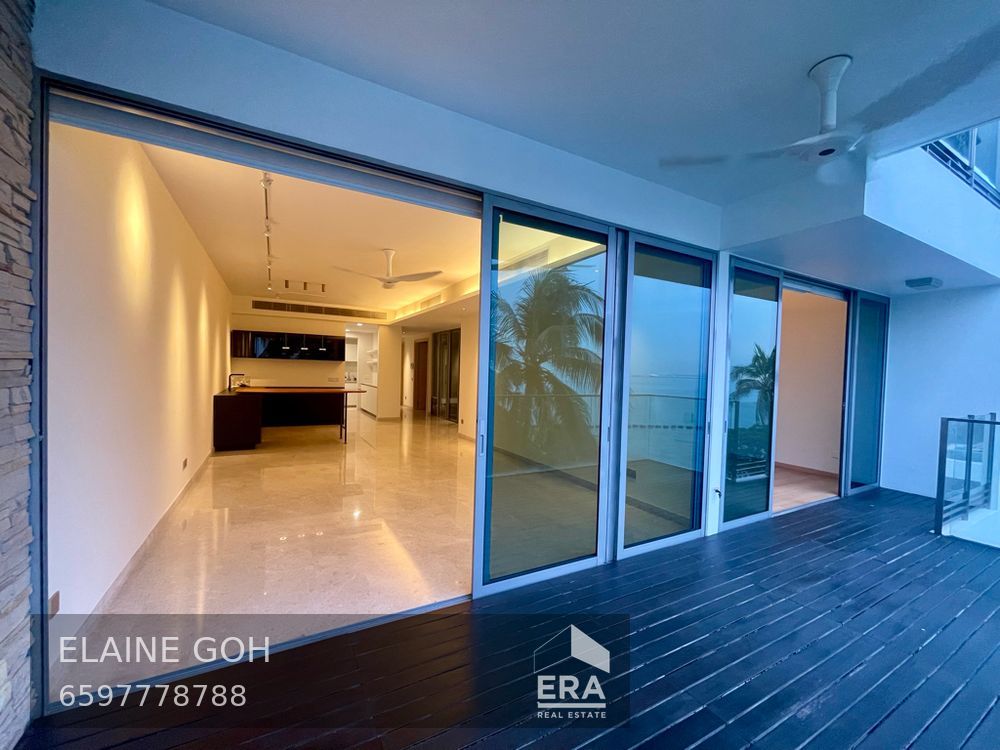 3 Room 3 Bath Reno Kitchen No Road and Pool Noise Off Balcony Seaview!