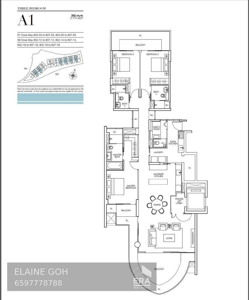 3 Room Ensuite Pte Lift Balconies With Spectacular Sea View N Greenery