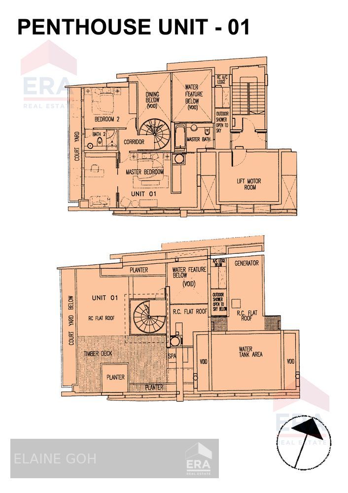 Freehold 3 Room Penthouse Triplex Balcony & Roof 1 Km River Valley Pri