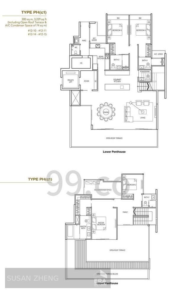Large Floor Plate Duplex Penthouse.