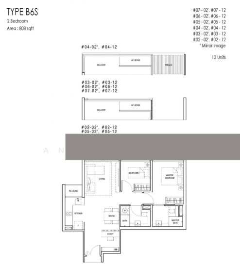 Kandis Residence Condominium For Sale, $1,050,000, 2 Bed 2 Bath 808 sqft $1,300.00 psf