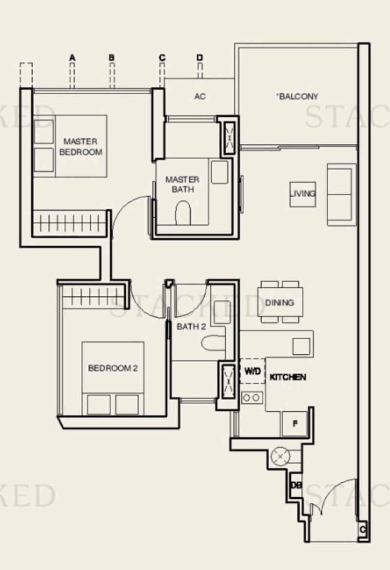 Commonwealth Towers Condominium For Rent, $5,000, 2 Bed 2 Bath 754 sqft $6.63 psf