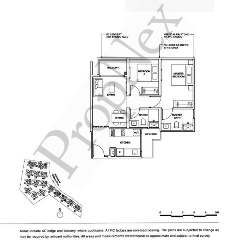 Condominium for Rent, The Watergardens at Canberra Condominium For Rent, $3,500, 2 Bed 2 Bath 721 sqft $4.85 psf, SGD 3,500
