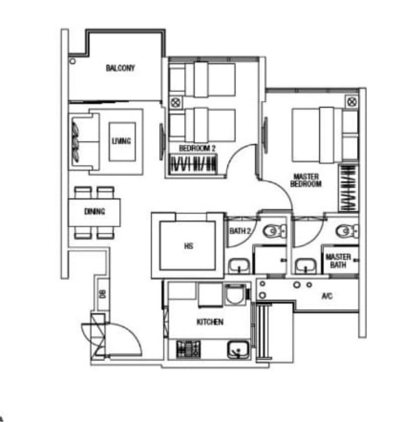 138C Yuan Ching Road HDB Apartment For Rent, $4,200, 2 Bed 2 Bath 721 sqft $5.83 psf