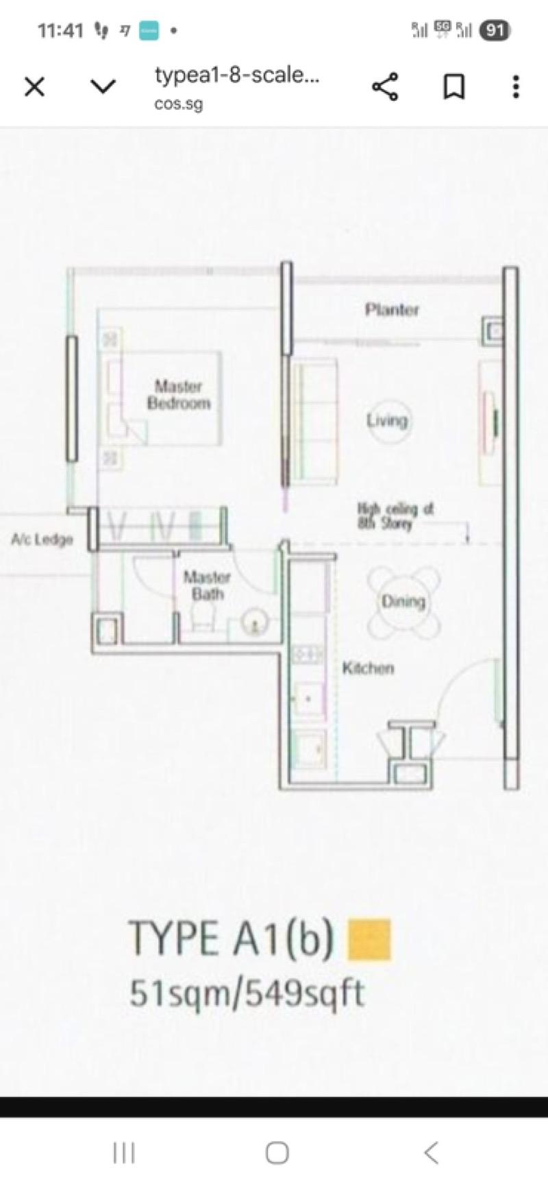 Parc Emily Condominium For Rent, $3,680, 1 Bed 1 Bath 549 sqft $6.70 psf
