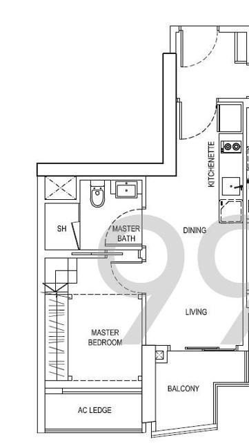 City Gate Apartment For Rent, $3,400, 1 Bed 1 Bath 430 sqft $7.91 psf