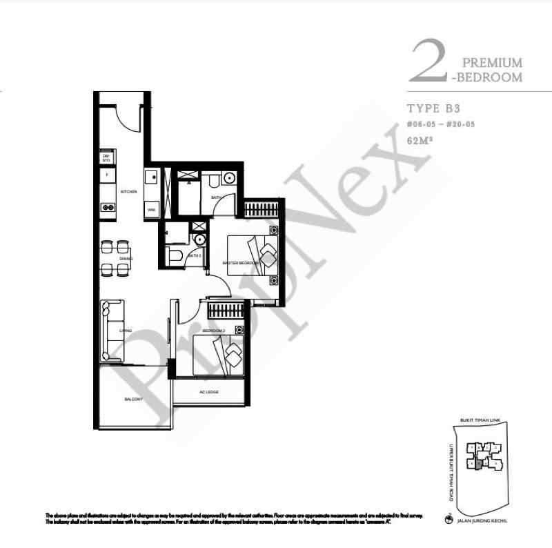The LINQ @ Beauty World Condominium For Rent, $4,300, 2 Bed 2 Bath 667 sqft $6.45 psf