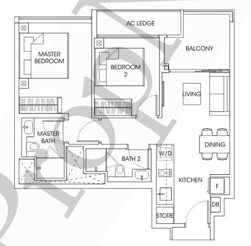 The Antares Apartment For Rent, $4,500, 2 Bed 2 Bath 667 sqft $6.75 psf