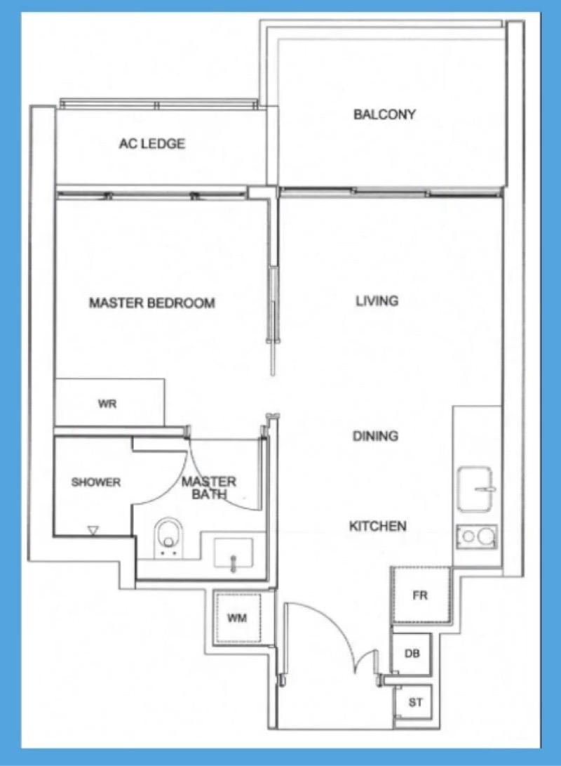 Alex Residences Apartment For Rent, $3,600, 1 Bed 1 Bath 474 sqft $7.59 psf