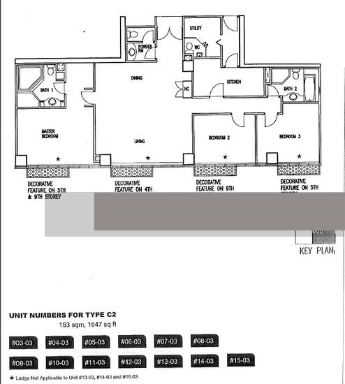 Orchard Scotts Condominium For Rent, $9,500, 3 Bed 4 Bath 1,647 sqft $5.77 psf