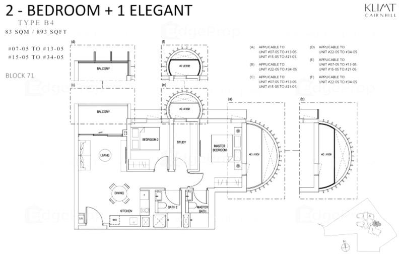 Klimt Cairnhill Condominium For Rent, $8,500, 2 Bed 2 Bath 893 sqft $9.52 psf