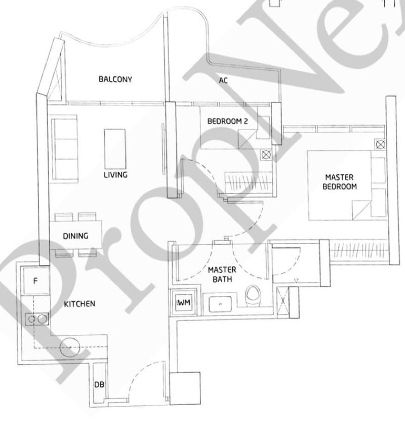 Queens Peak Condominium For Rent, $4,200, 2 Bed 1 Bath 624 sqft $6.73 psf