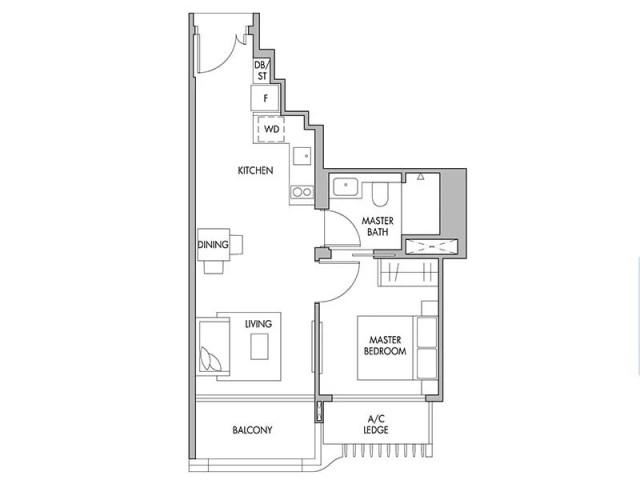 The Tre Ver Condominium For Rent, $3,500, 1 Bed 1 Bath 506 sqft $6.92 psf
