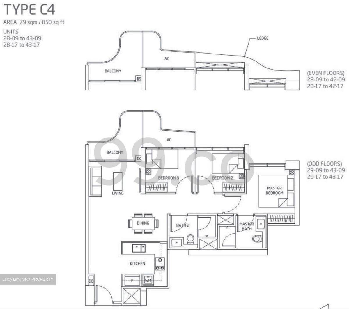 Queens Peak Condominium For Rent, $6,300, 3 Bed 2 Bath 850 sqft $7.41 psf