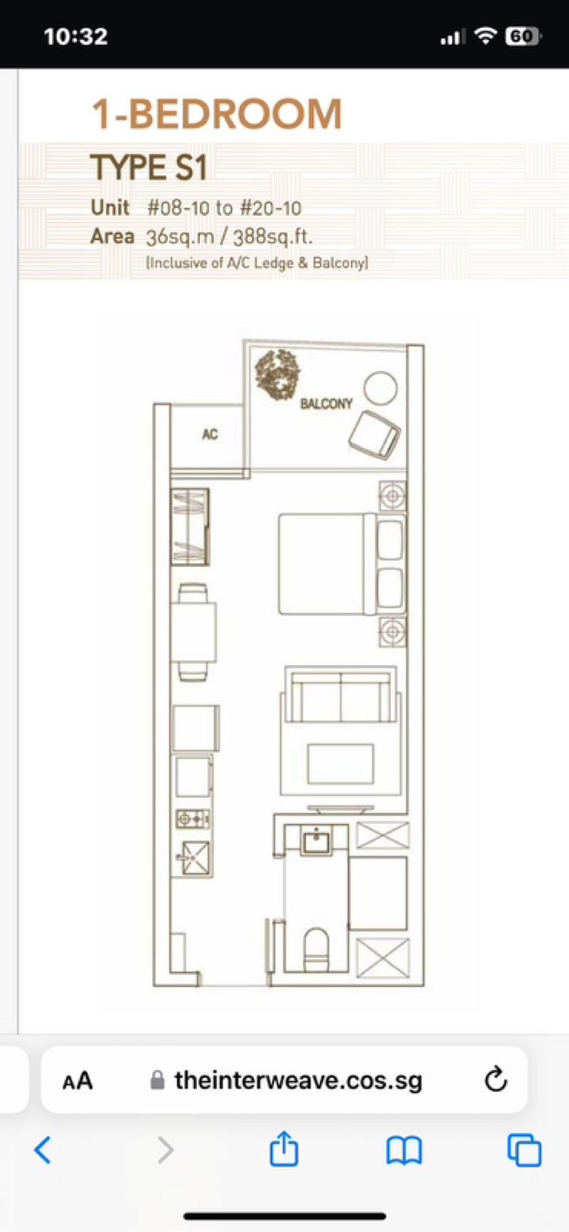 The Interweave Condominium For Rent, $2,600, 1 Bed 1 Bath 387 sqft $6.72 psf