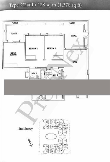 Robertson 100 Apartment For Rent, $6,200, 2 Bed 3 Bath 1,378 sqft $4.50 psf