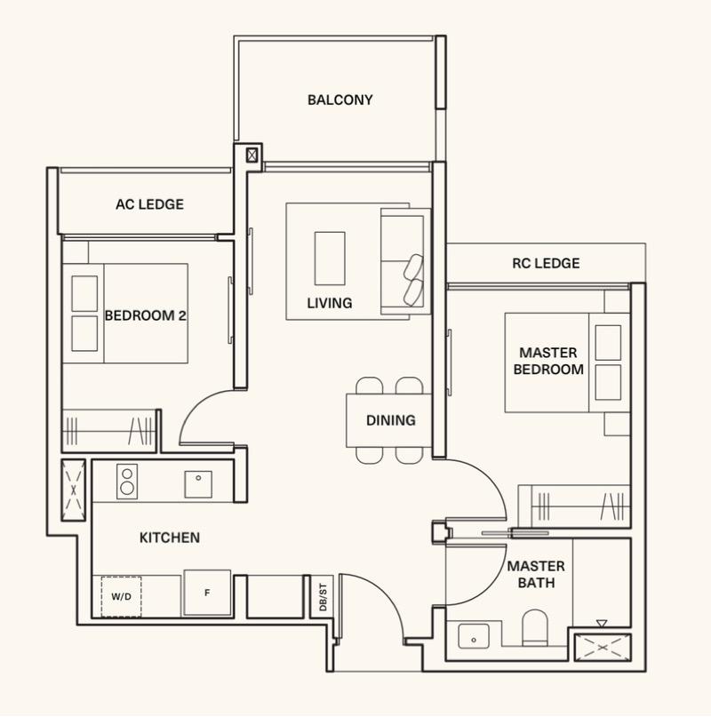 Clavon Condominium For Rent, $4,400, 2 Bed 1 Bath 678 sqft $6.49 psf