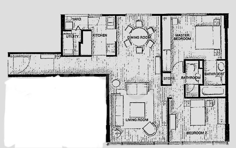 The Paterson Edge Apartment For Rent, $5,600, 2 Bed 2 Bath 990 sqft $5.66 psf