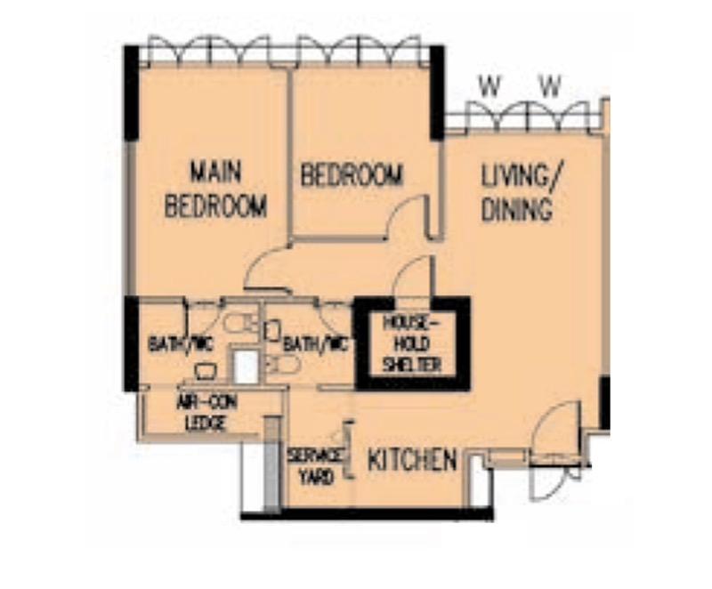 166A Teck Whye Crescent HDB Apartment Room Rental, $999, 1 Bed 2 Bath 731 sqft $1.37 psf