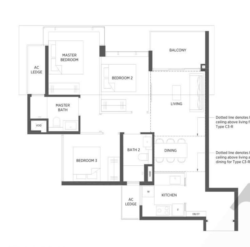 Parc Esta Condominium For Rent, $5,900, 3 Bed 2 Bath 926 sqft $6.37 psf
