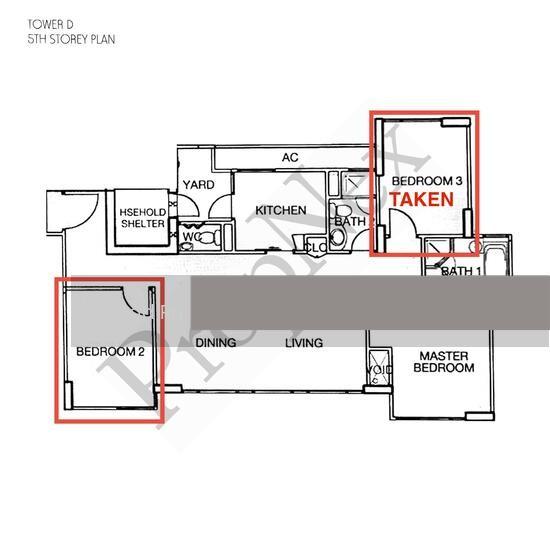 Blue Horizon Condominium Room Rental, $1,600, 1 Bed 1 Bath 130 sqft $12.31 psf