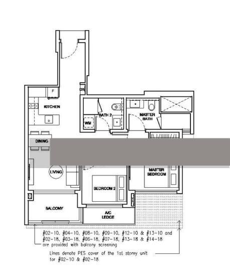 Jewel @ Buangkok Condominium For Rent, $3,650, 2 Bed 2 Bath 732 sqft $4.99 psf