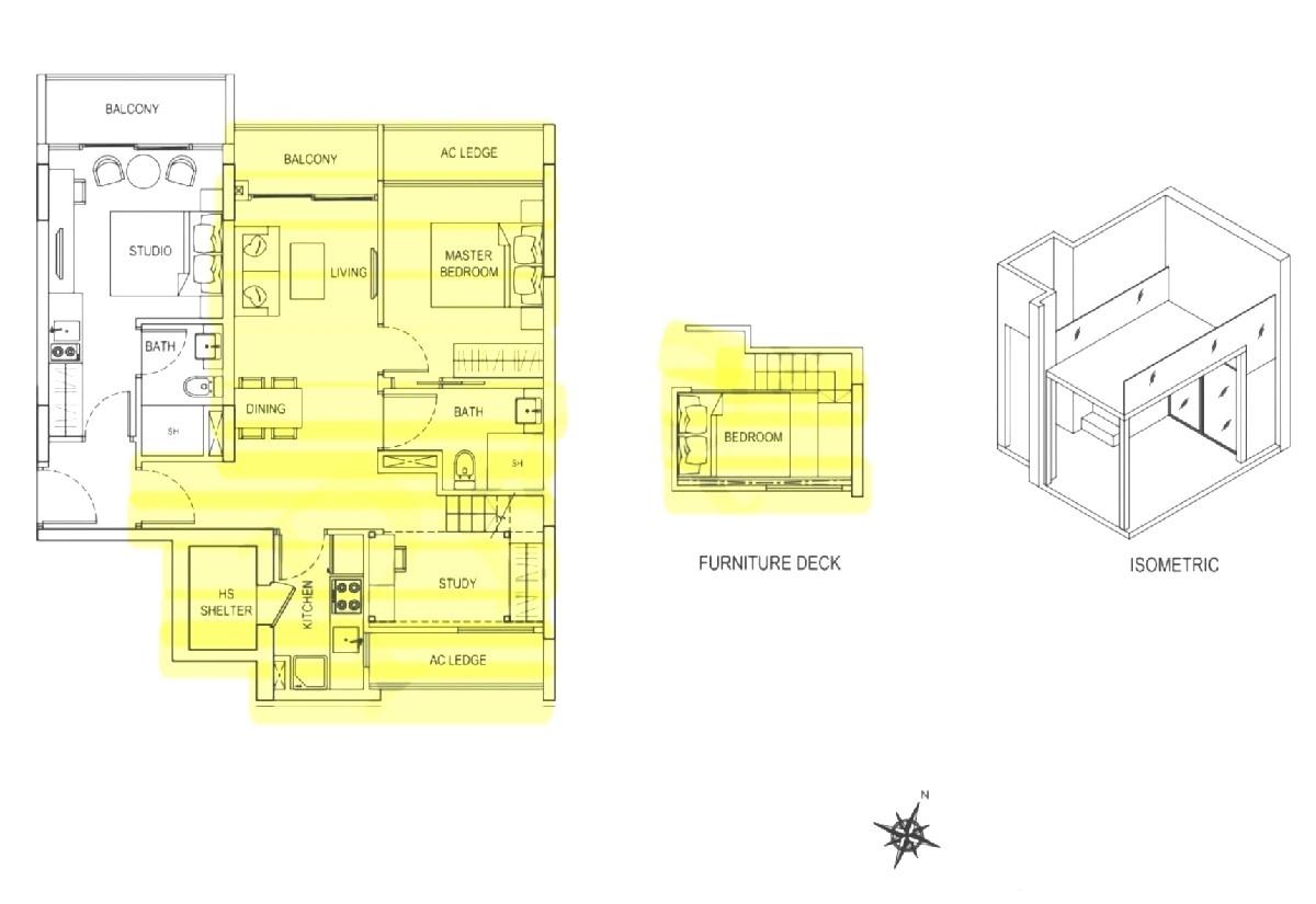 Urban Vista Condominium For Rent, $3,500, 2 Bed 1 Bath 640 sqft $5.47 psf