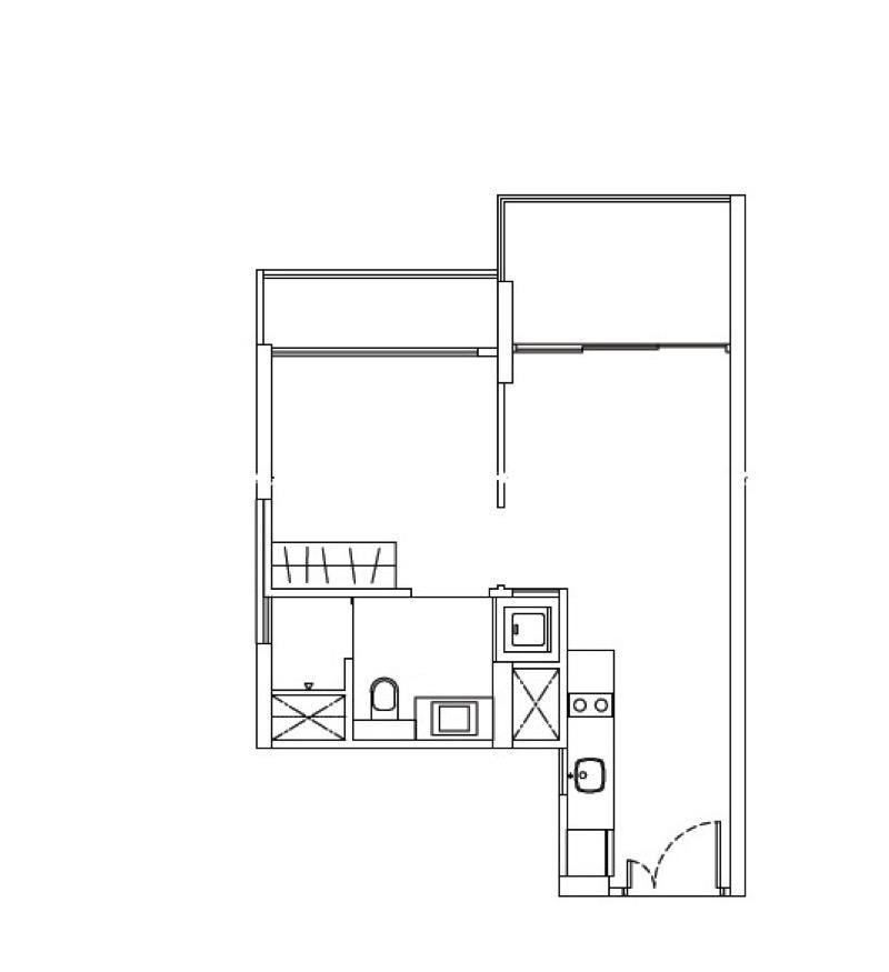 J Gateway Condominium For Rent, $3,800, 1 Bed 1 Bath 474 sqft $8.02 psf