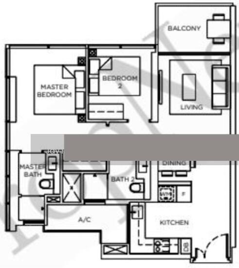 3 Cuscaden Condominium For Rent, $6,500, 2 Bed 2 Bath 764 sqft $8.51 psf