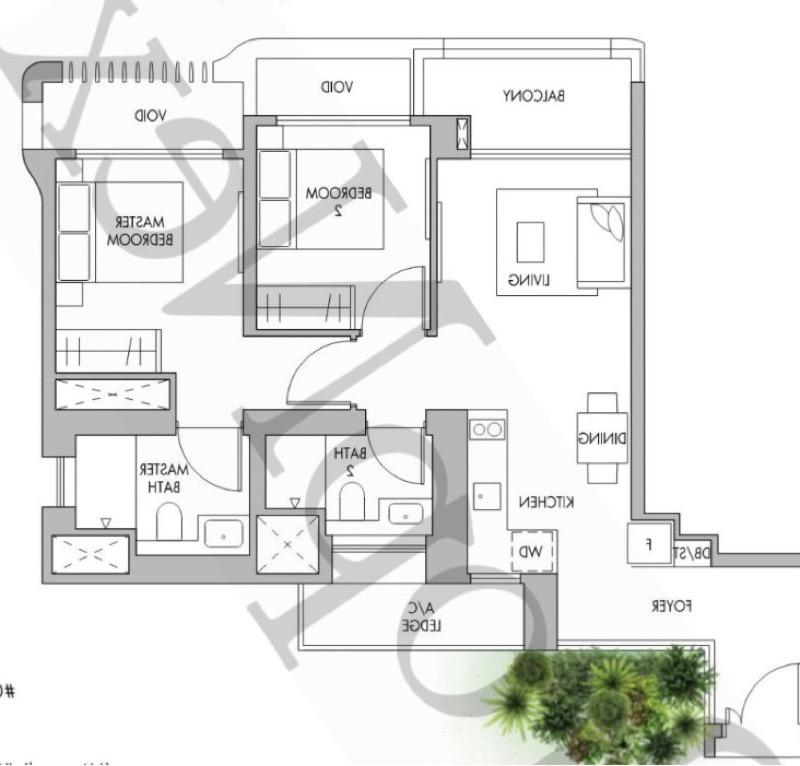 The Tre Ver Condominium For Rent, $4,200, 2 Bed 2 Bath 743 sqft $5.65 psf
