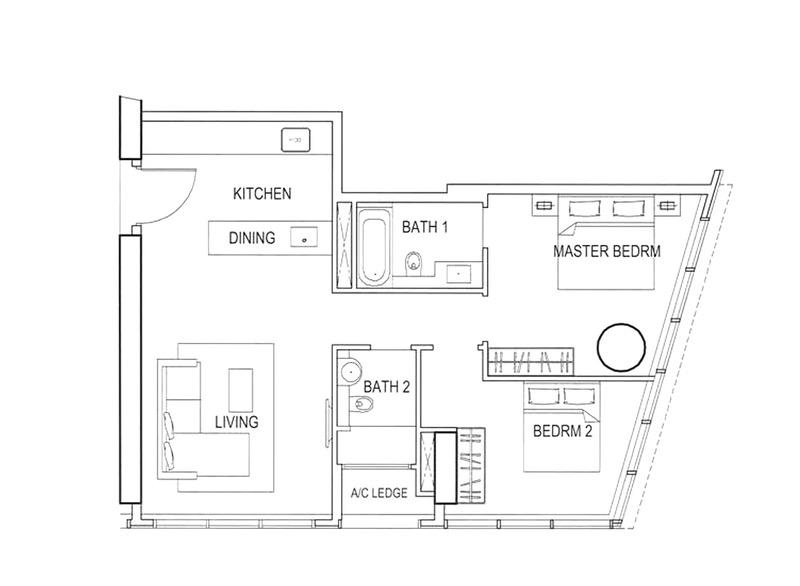 Reflections at Keppel Bay Condominium For Rent, $5,500, 2 Bed 2 Bath 915 sqft $6.01 psf