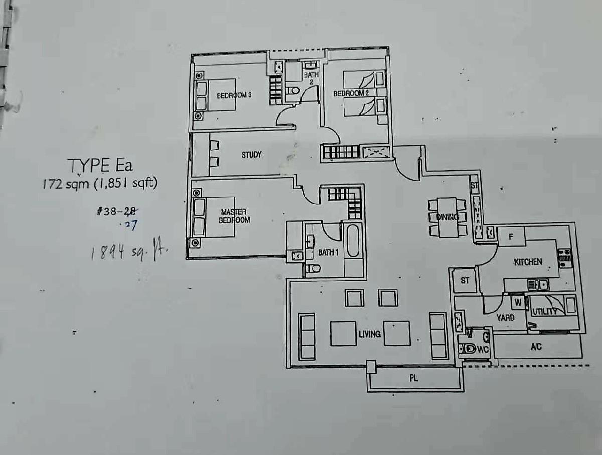 Citylights Condominium For Rent, $9,500, 3 Bed 3 Bath 1,894 sqft $5.02 psf
