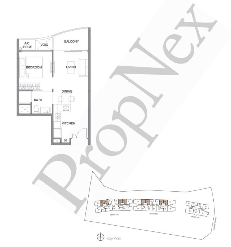 Kingsford Hillview Peak Condominium For Rent, $3,150, 1 Bed 1 Bath 517 sqft $6.09 psf