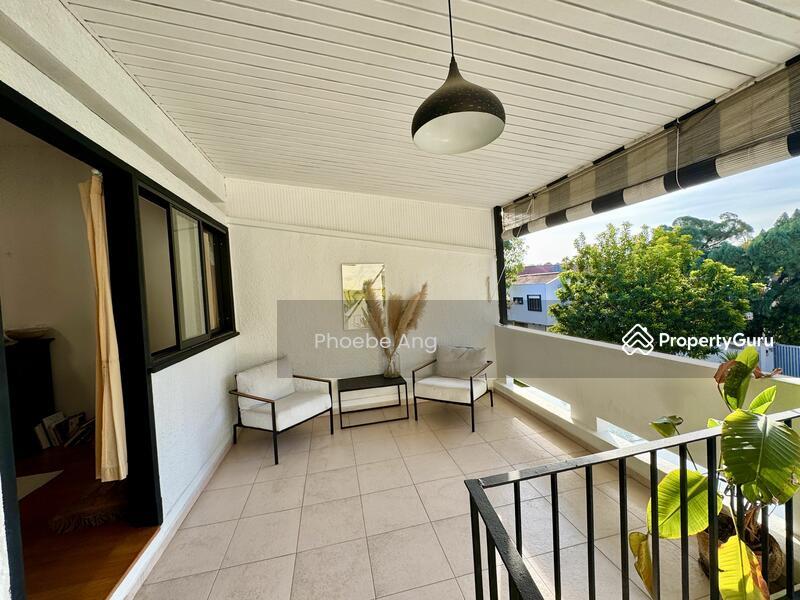 Bukit Timah Namly Estate beautiful 2 Storey Retro Black White Garden and Patio