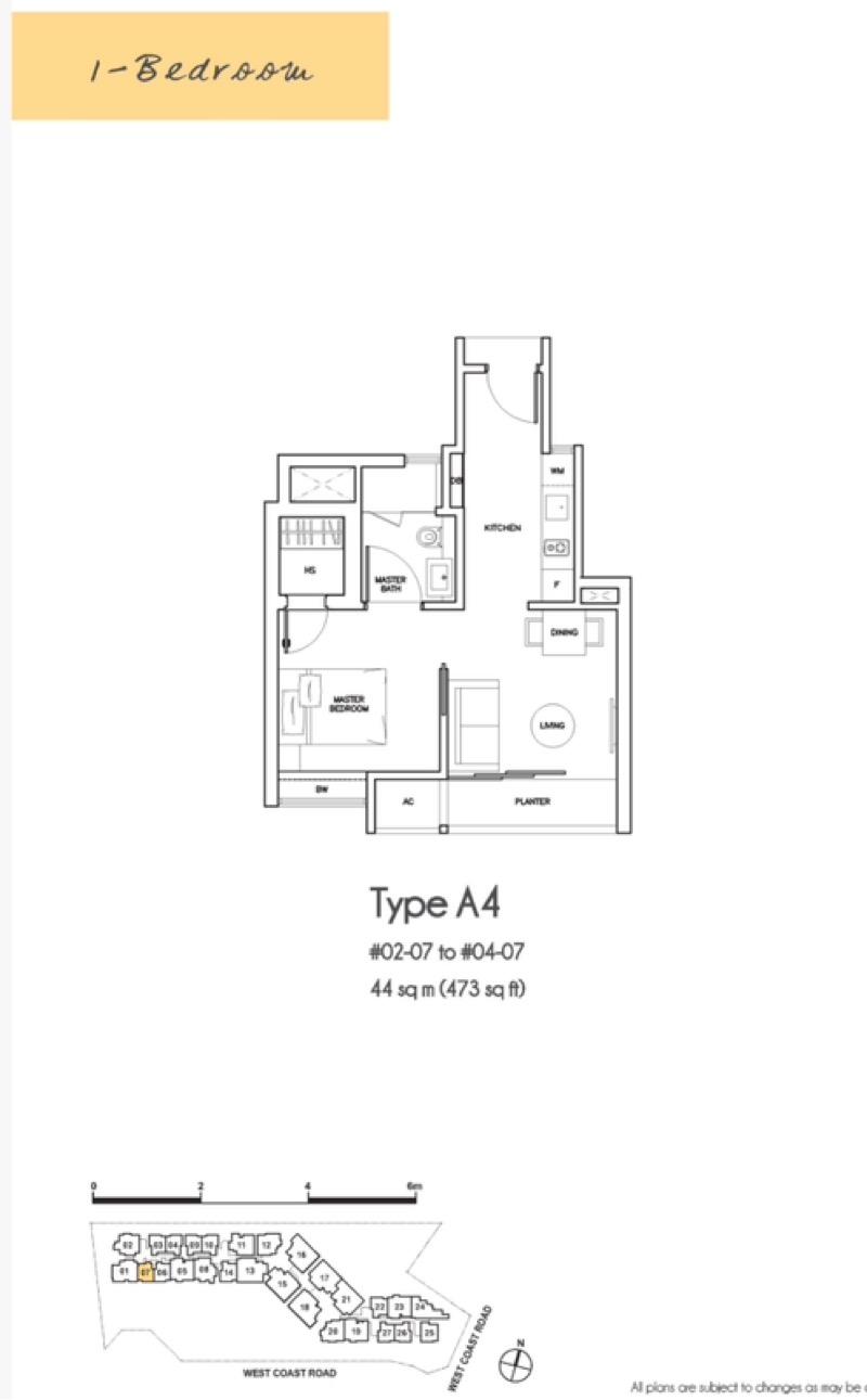 The Sorrento Condominium For Rent, $3,000, 1 Bed 1 Bath 473 sqft $6.34 psf