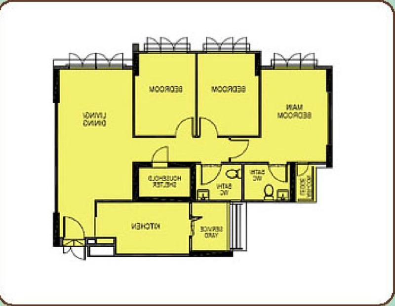 317C Yishun Greenwalk HDB Apartment For Rent, $3,800, 3 Bed 2 Bath 990 sqft $3.84 psf