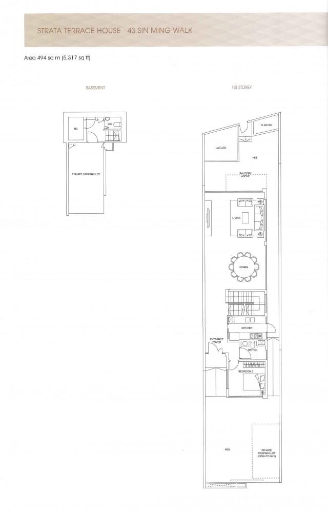 Thomson Grand Terraced House For Rent, $14,000, 4 Bed 5 Bath 5,317 sqft $2.63 psf