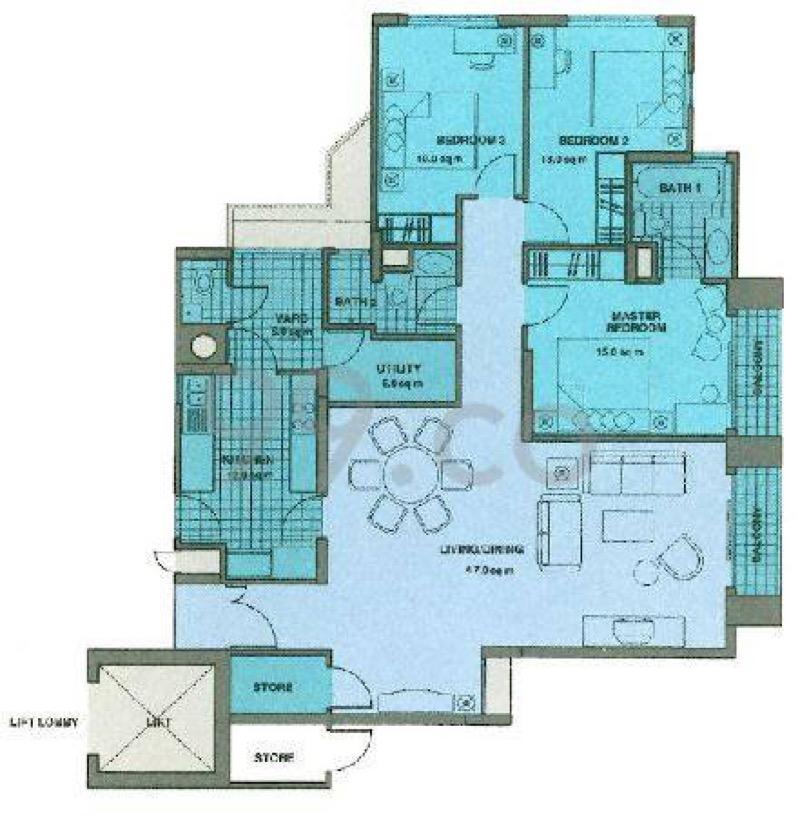 Spring Grove Condominium For Rent, $7,900, 3 Bed 3 Bath 1,389 sqft $5.69 psf