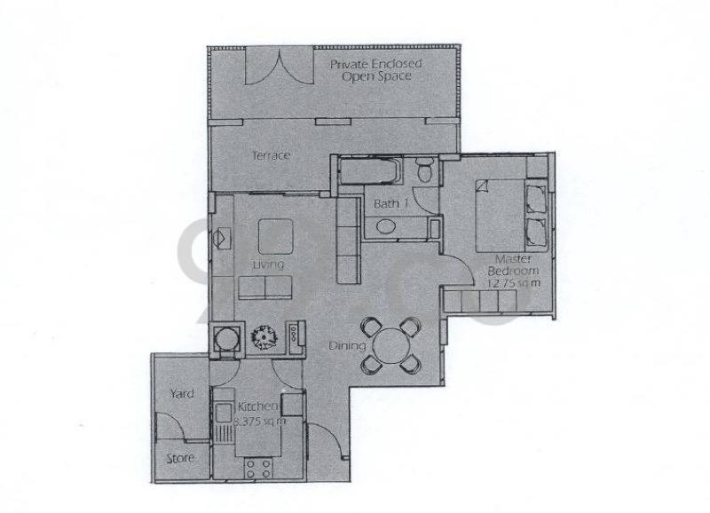 Estella Gardens Condominium For Rent, $3,200, 1 Bed 1 Bath 969 sqft $3.30 psf
