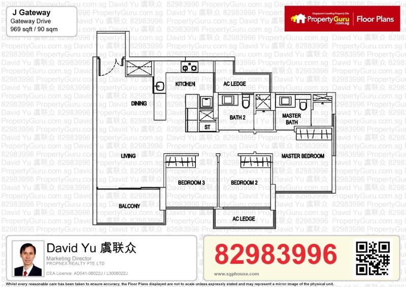 J Gateway Condominium Room Rental, $2,500, 1 Bed 1 Bath 180 sqft $13.89 psf