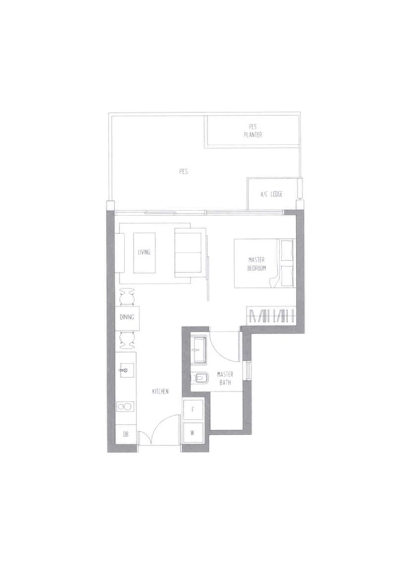 Sennett Residence Condominium For Rent, $3,500, 1 Bed 1 Bath 570 sqft $6.14 psf