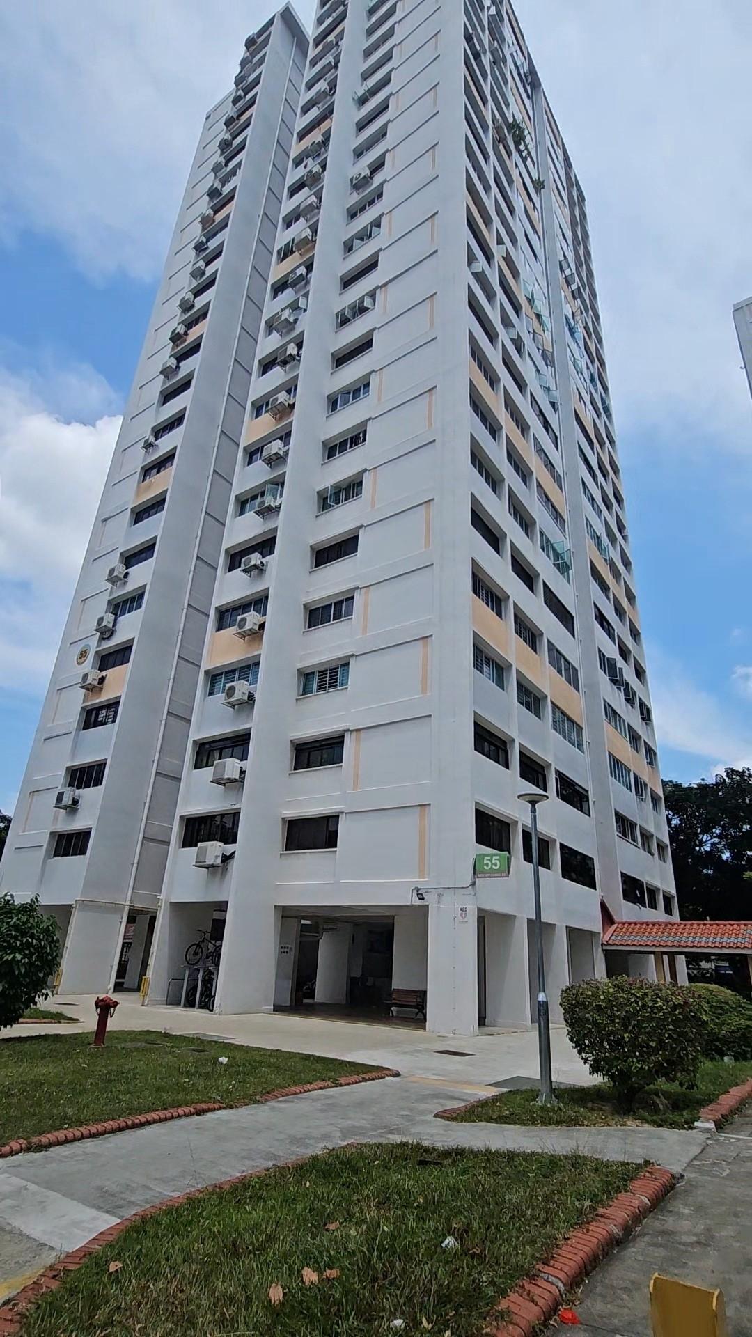 55 New Upper Changi Road HDB Apartment Room Rental, $1,000, 1 Bed 1 Bath 108 sqft $9.26 psf