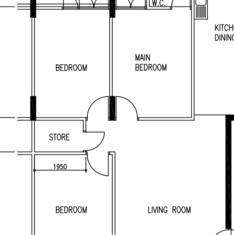 113 Bukit Purmei Road HDB Apartment Room Rental, $1,000, 1 Bed 1 Bath 215 sqft $4.65 psf