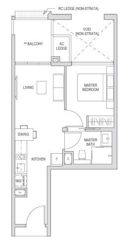 Mayfair Modern Condominium For Rent, $3,500, 1 Bed 1 Bath 506 sqft $6.92 psf