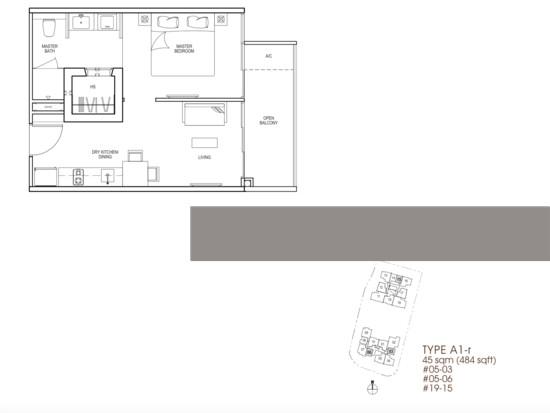 Nin Residence Condominium For Rent, $3,200, 1 Bed 1 Bath 484 sqft $6.61 psf