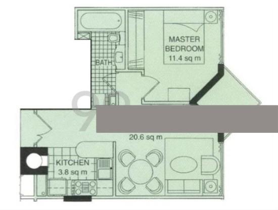Moonstone View Condominium For Rent, $3,000, 1 Bed 1 Bath 474 sqft $6.33 psf