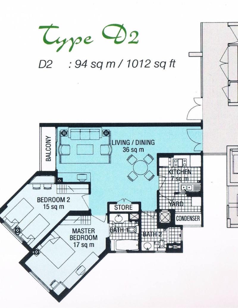 Hillview Green Condominium For Rent, $3,600, 2 Bed 2 Bath 1,012 sqft $3.56 psf