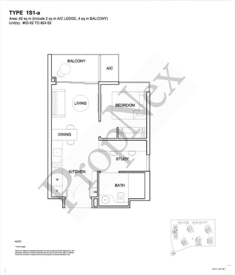 High Park Residences Condominium For Rent, $2,700, 1 Bed 1 Bath 452 sqft $5.97 psf